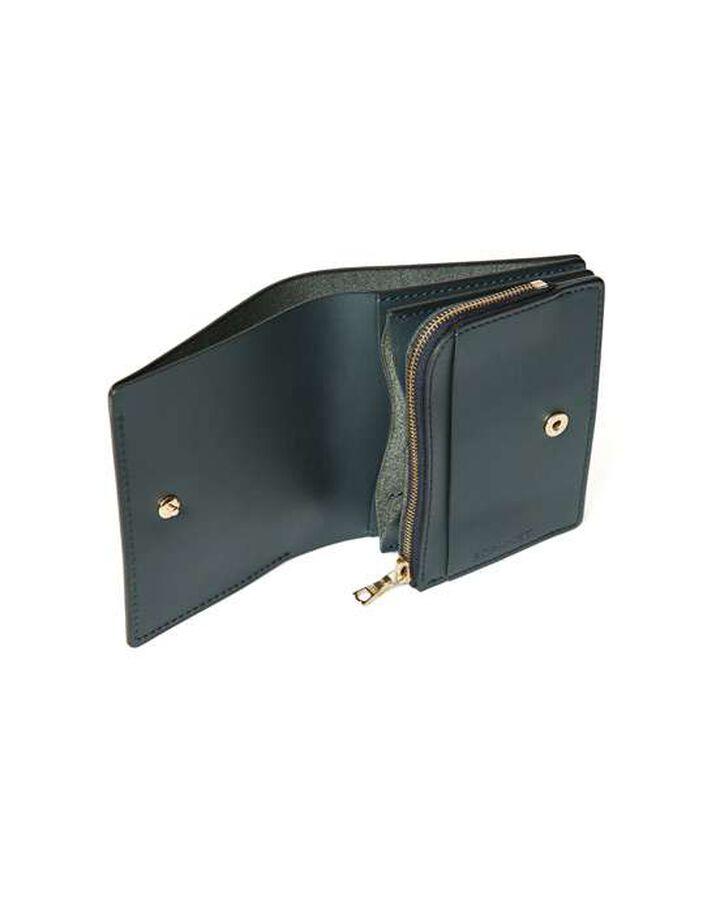 LEATHER WALLET,NAVY, medium image number 1