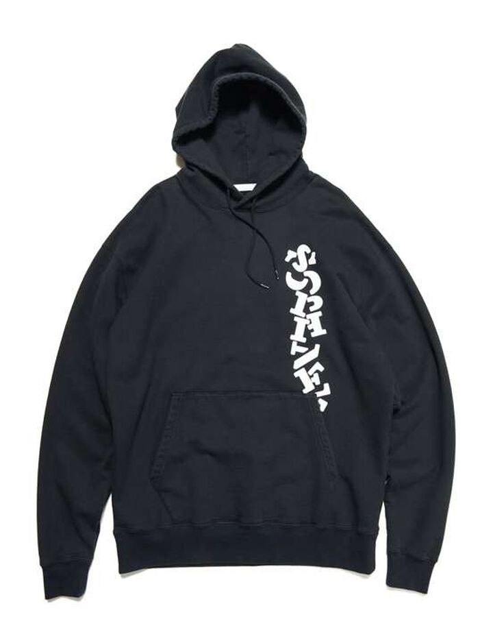 SIMON TAYLOR: STENCIL HOODIE,BLACK, medium