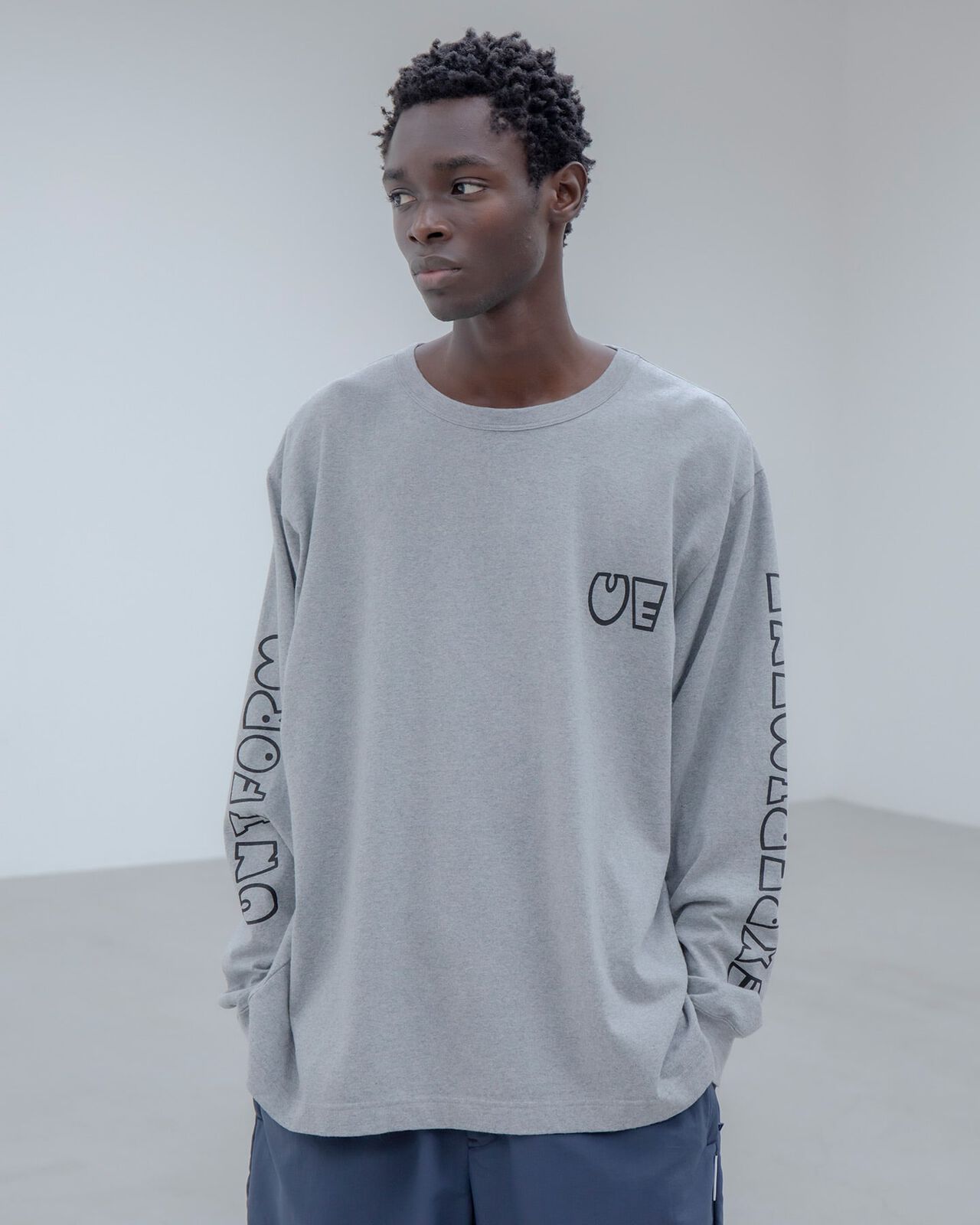 AUTHENTIC L/S WIDE TEE,GRAY, large image number 2
