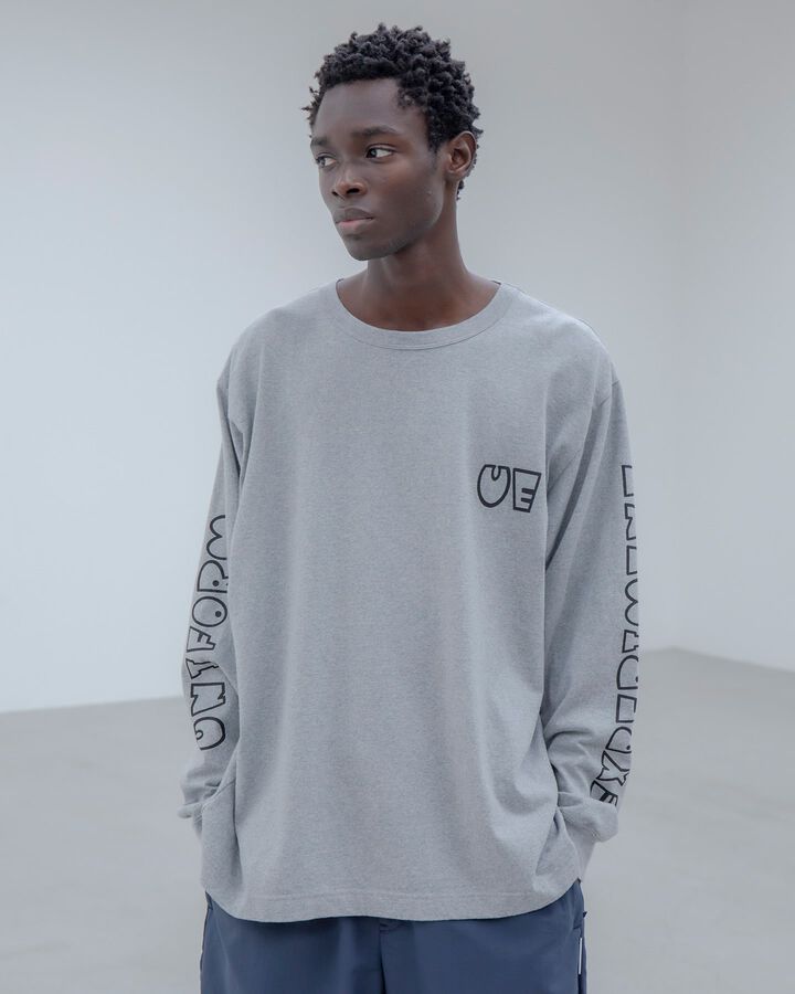 AUTHENTIC L/S WIDE TEE,GRAY, medium image number 2