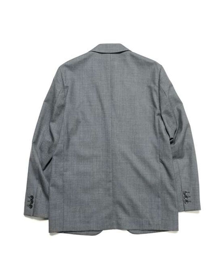 SUMMER MERINO WOOL STANDARD 2BUTTON JACKET,GRAY, medium image number 1