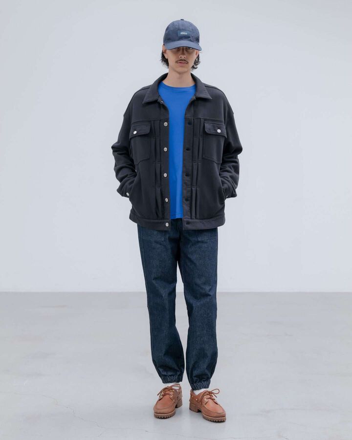 SWEAT TRUCKER JACKET,GRAY, medium image number 7