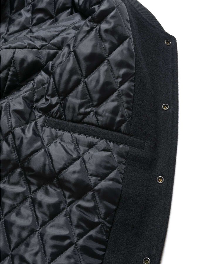 ERIC HAZE: VARSITY JACKET,BLACK, medium image number 6