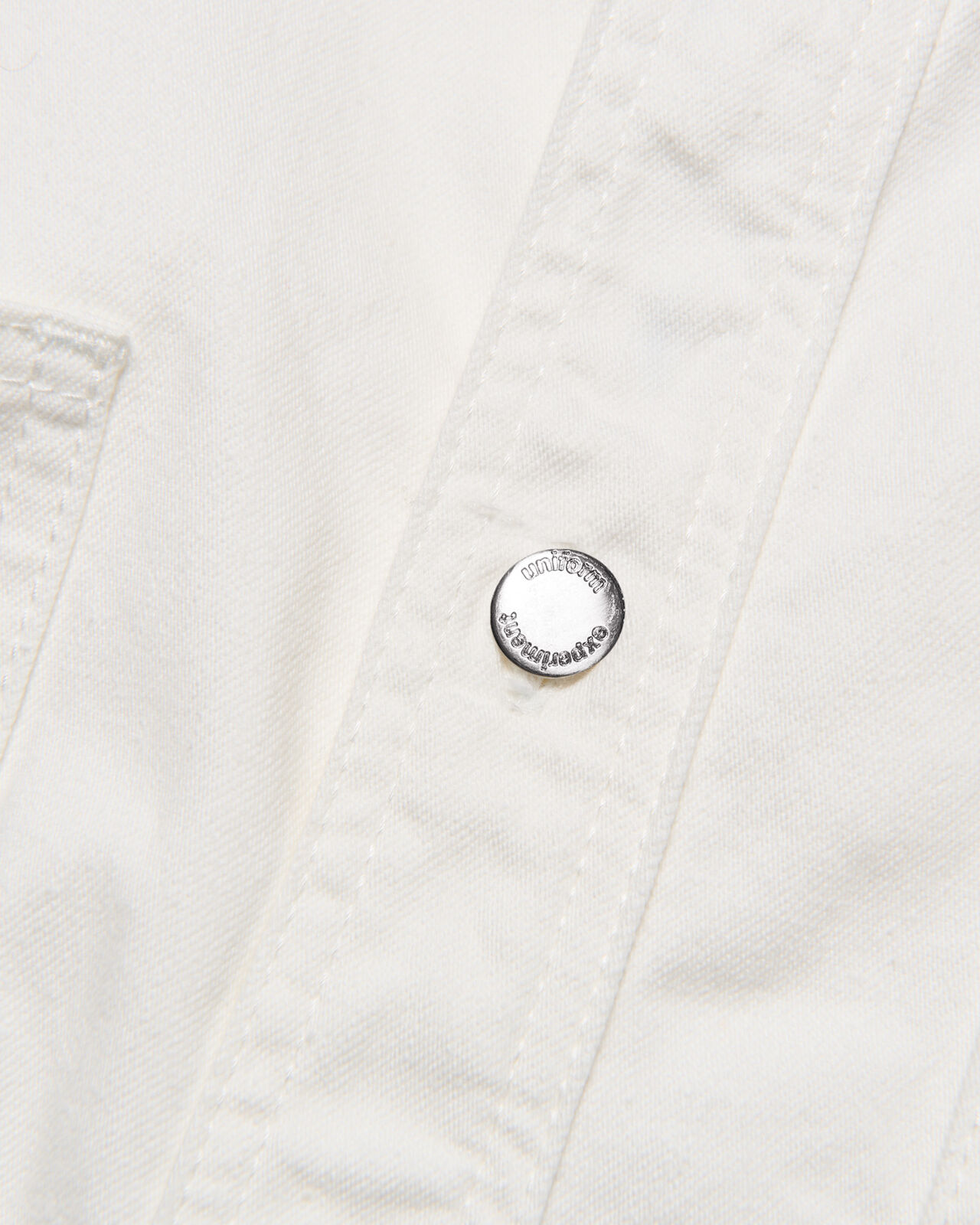 NEP DENIM DOUBLE POCKET SHIRT,WHITE, large image number 3