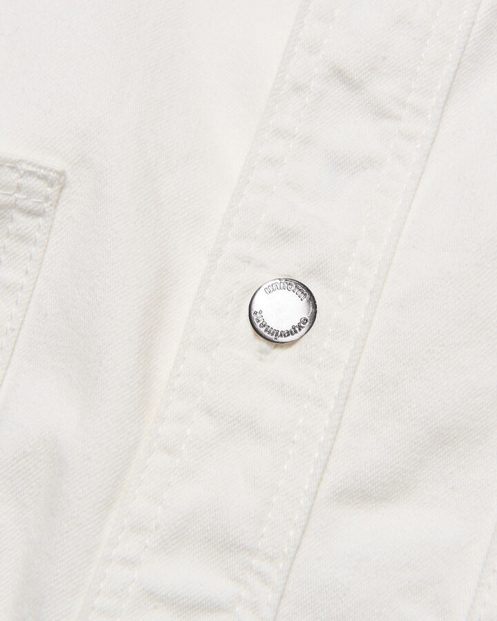 NEP DENIM DOUBLE POCKET SHIRT,WHITE, medium image number 3