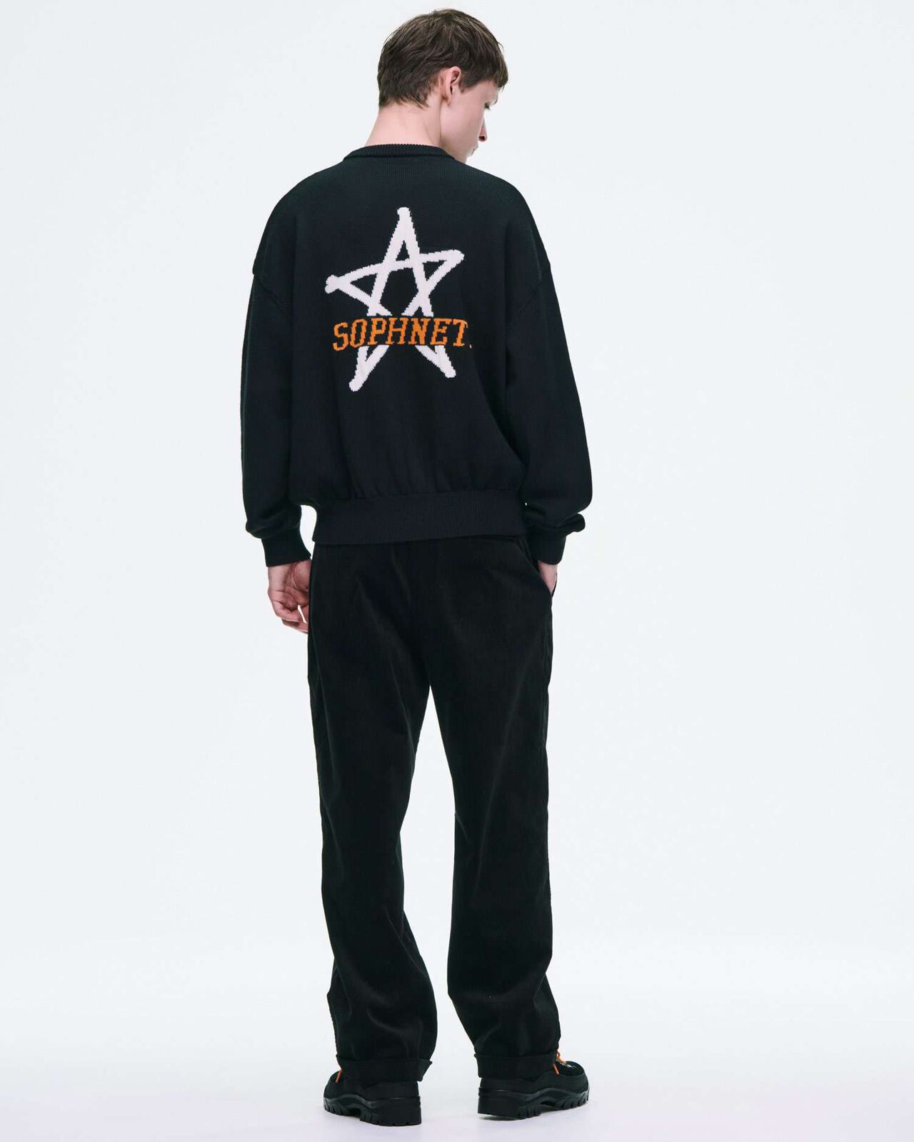 STAR JACQUARD SWEATER,WHITE, large image number 6