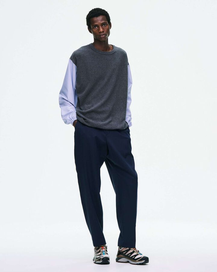 FABRIC-MIX L/S TOP,LIGHT BLUE, medium image number 8