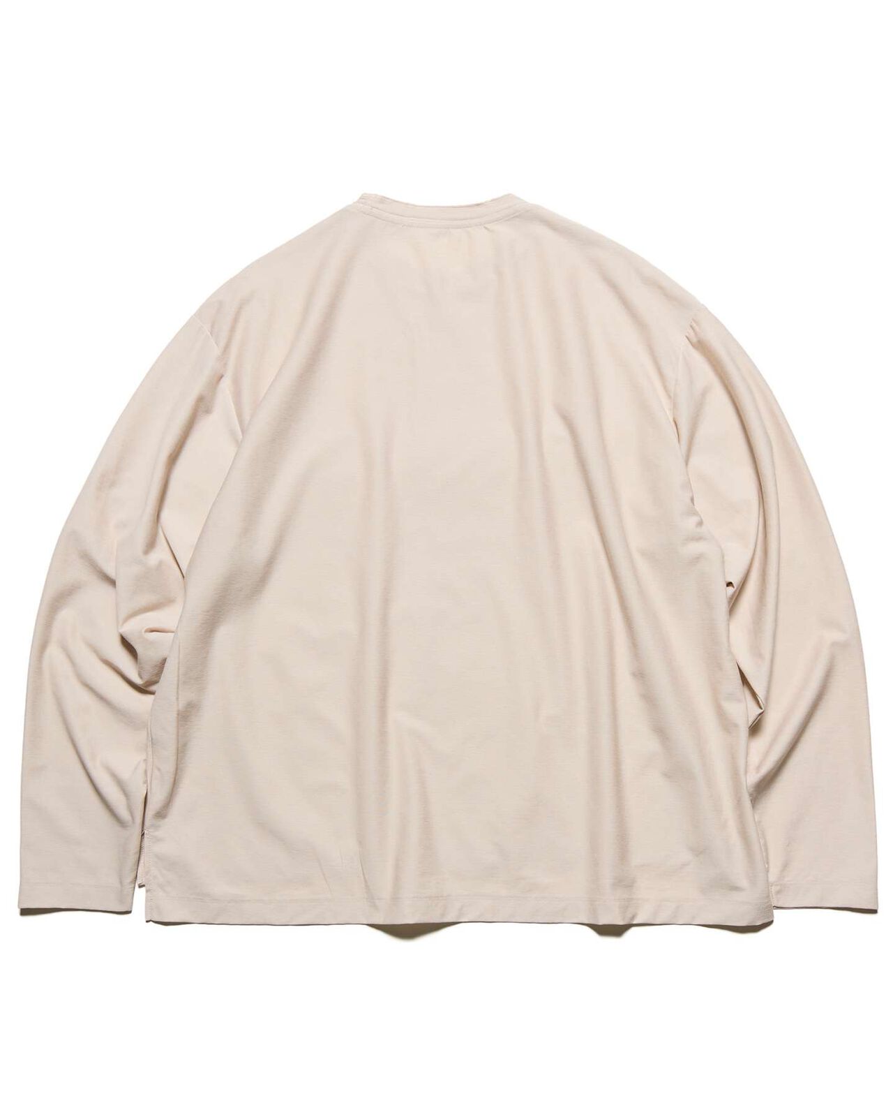 DOUBLE LOCK STITCH L/S TEE,BEIGE, large image number 1