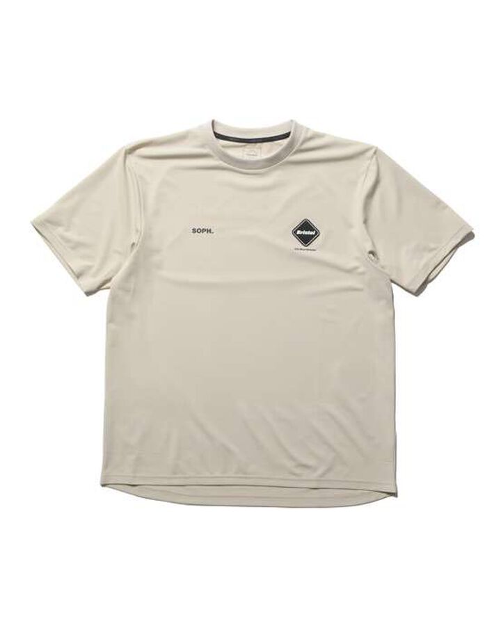 AUTHENTIC LOGO S/S TEAM TOP,BEIGE, medium