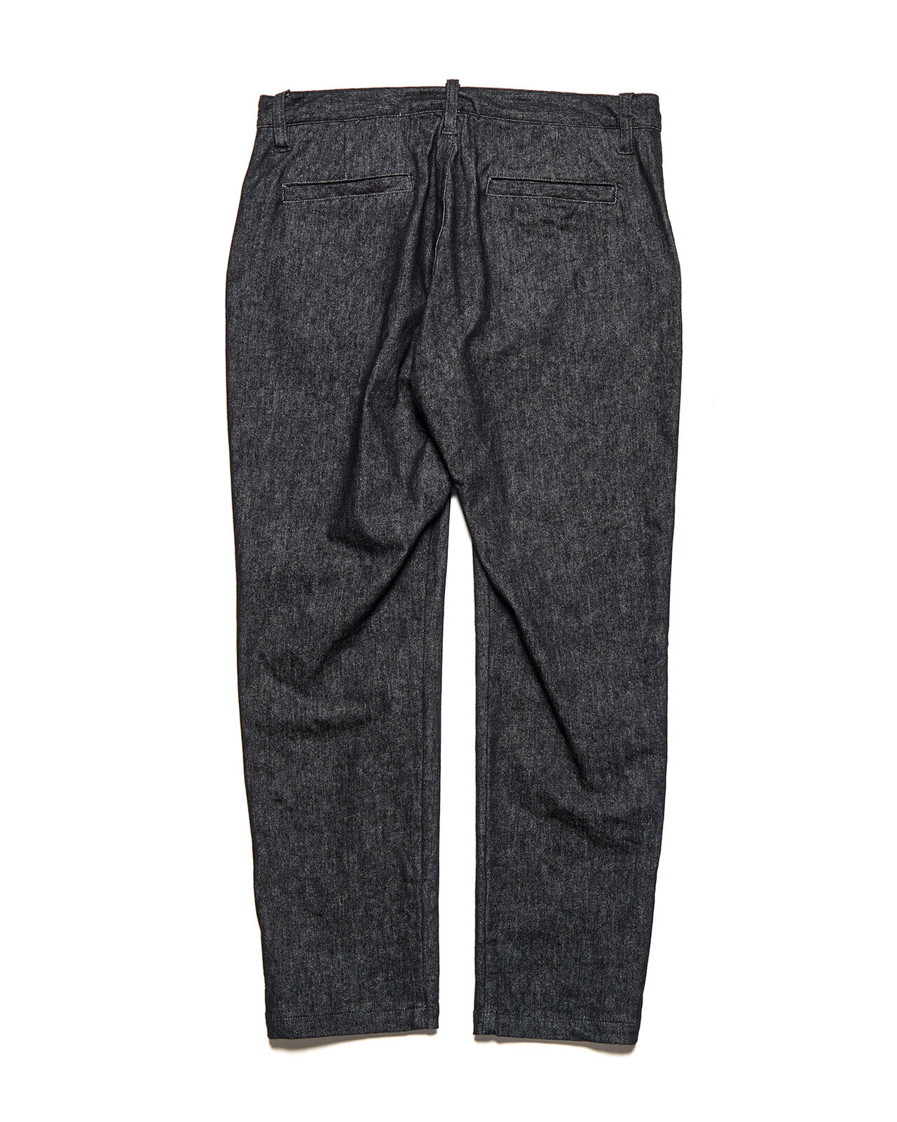 HIGH STRETCH DENIM TAPERED PANTS,BLACK, large image number 1