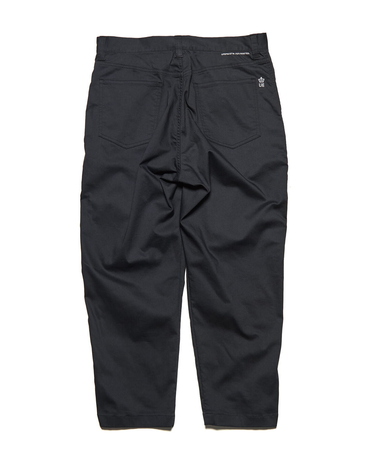 STRETCH TWILL SLIM CROPPED PANTS,BLACK, large image number 1