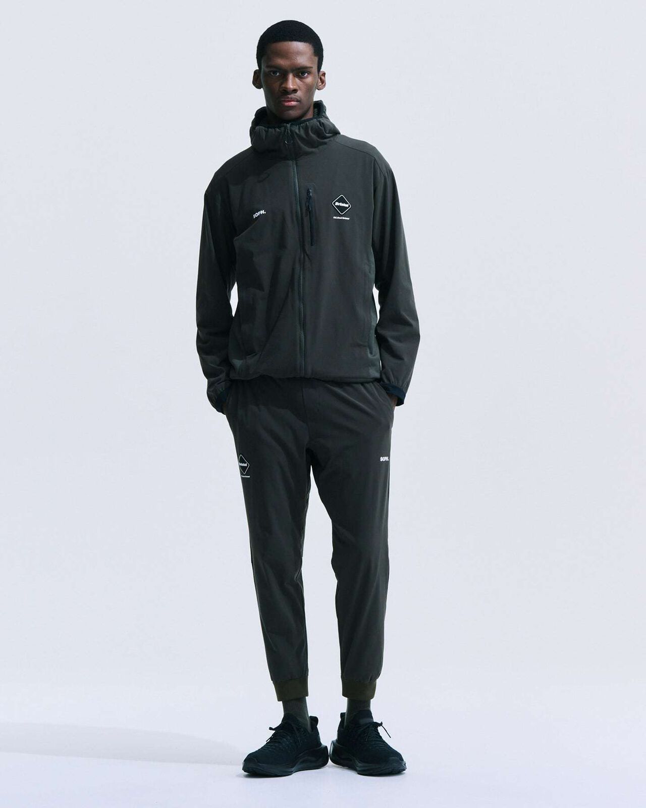 LYCRA TRACK RIBBED PANTS,BLACK, large image number 4