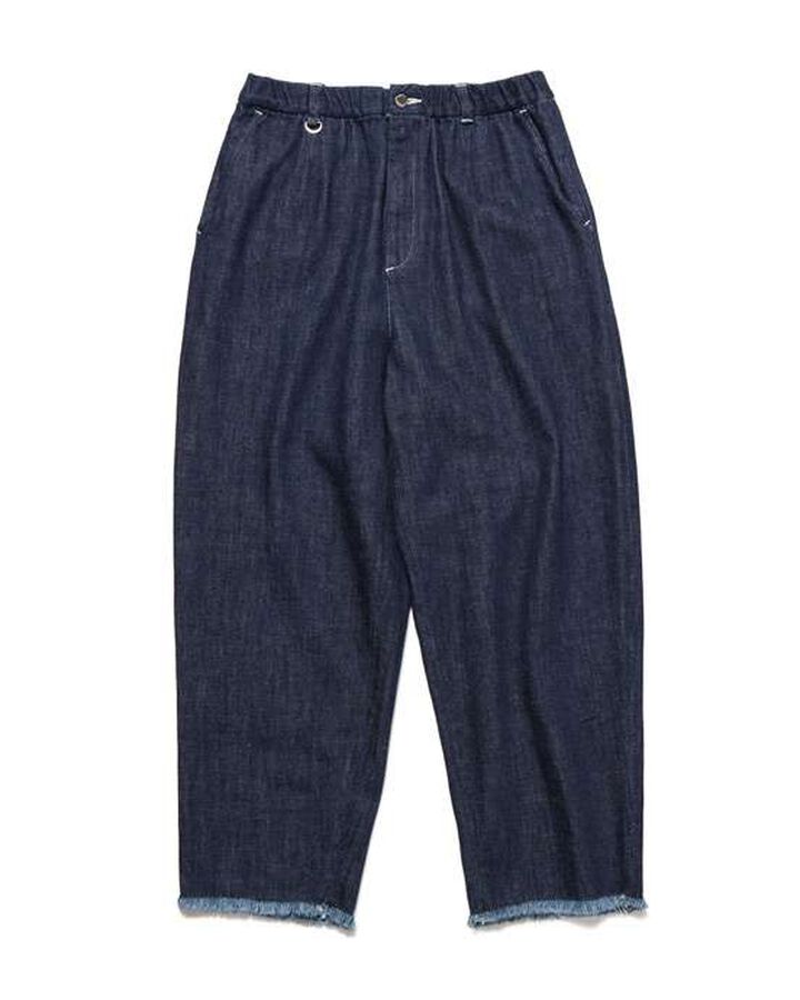 WASHED RELAX FIT PANTS,INDIGO, medium image number 0