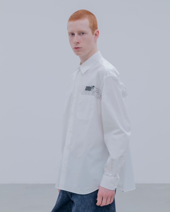 IN-PROCESS PRINT SHIRT,LIGHT BLUE, medium image number 5