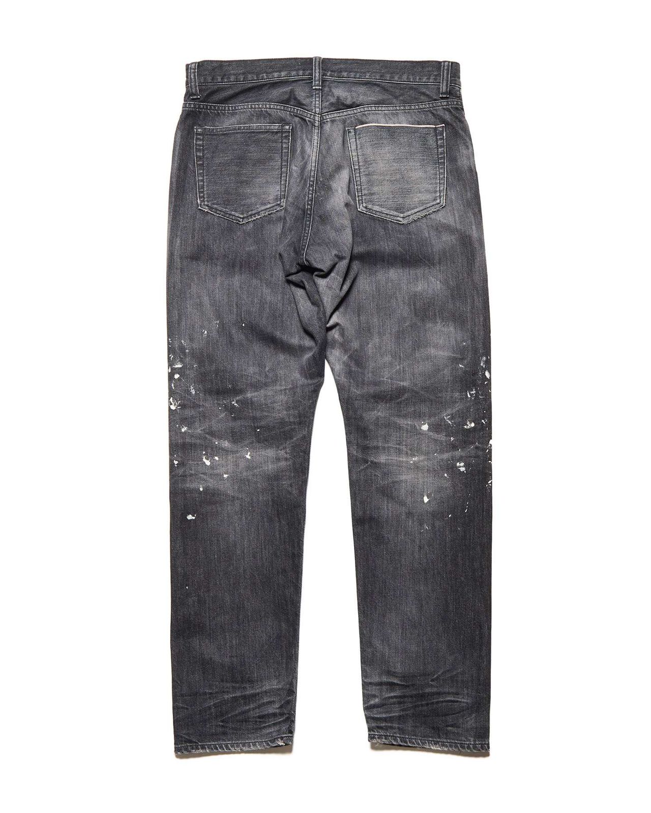 DAMAGED TAPERED-FIT JEANS,BLACK, large image number 1