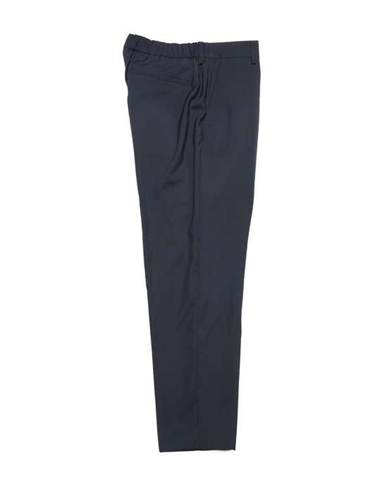 SUMMER MERINO WOOL TAPERED EASY SLACKS,NAVY, large image number 2