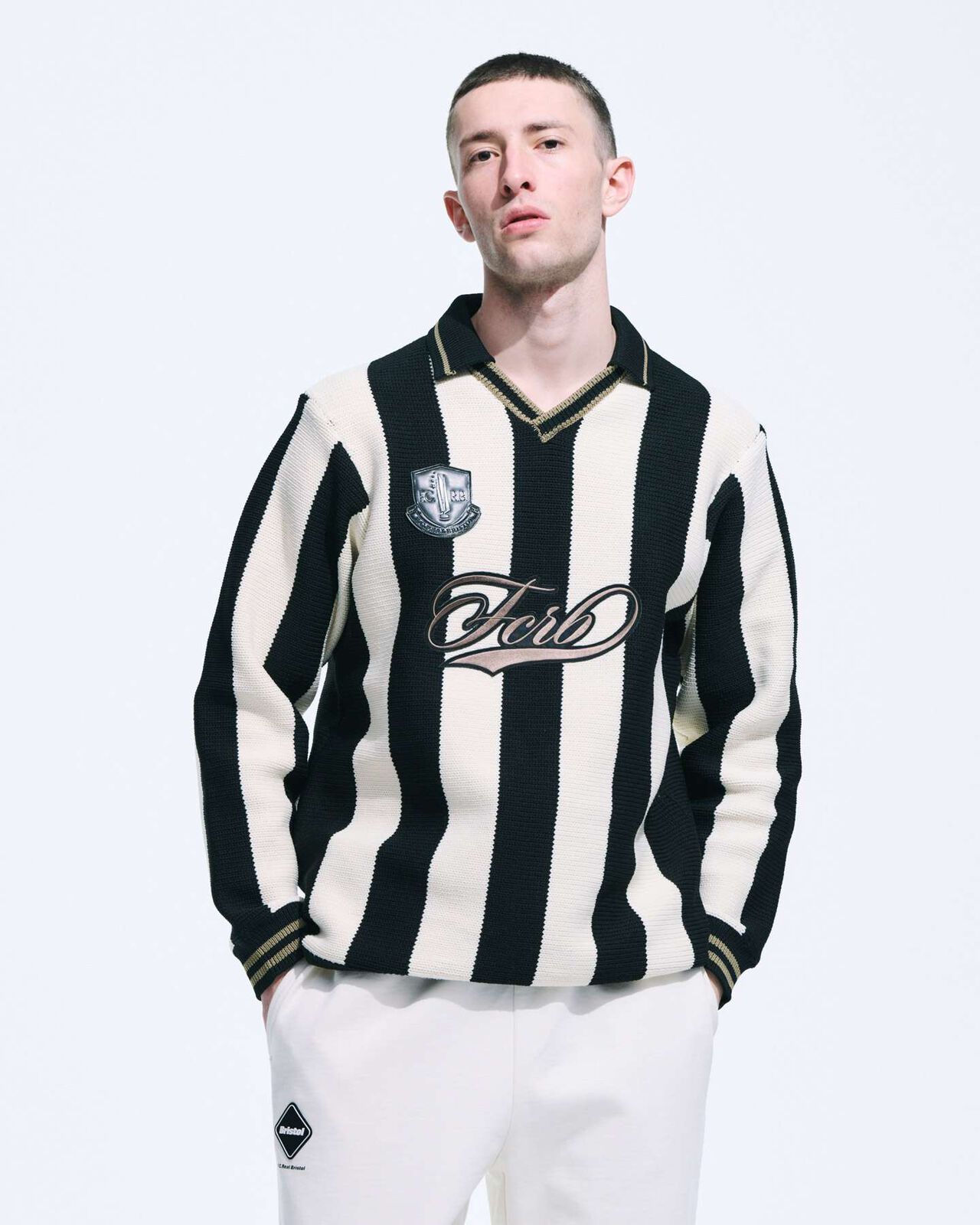 STRIPE KNIT SHIRT,BLACK, large image number 4