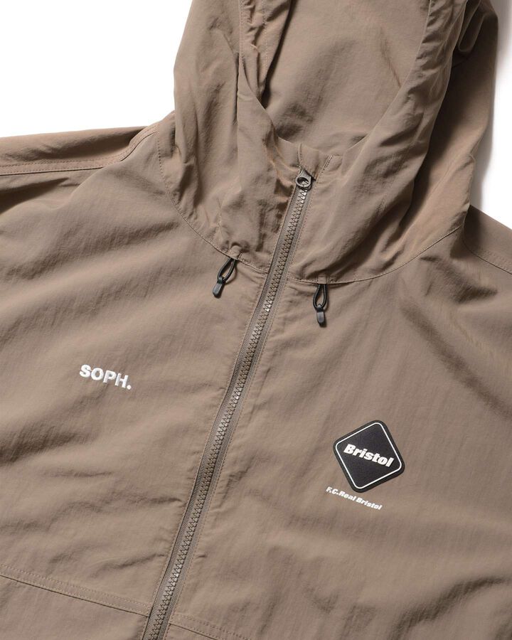 NYLON HOODED BLOUSON,MOCHA, medium image number 2