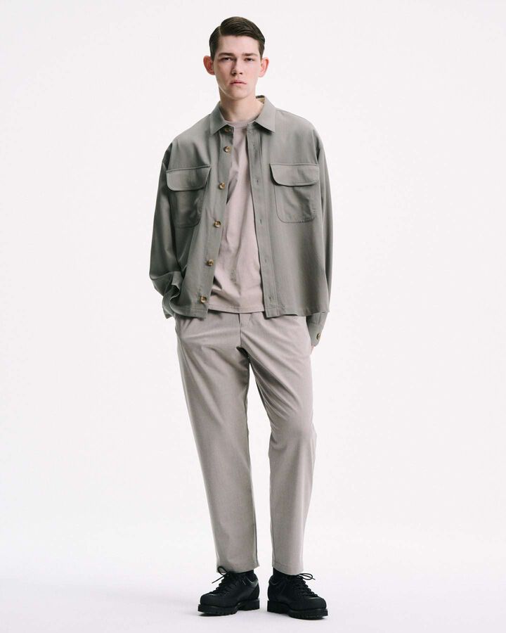 WASHER WOOL CPO SHIRT,KHAKI, medium image number 5