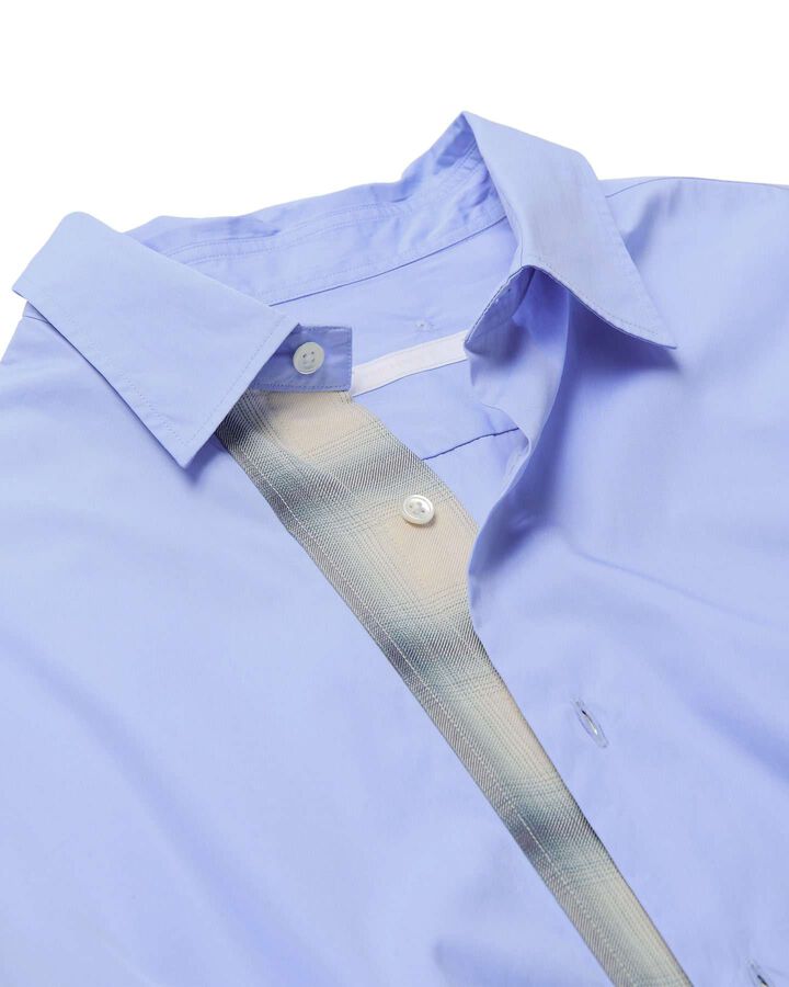 SUVIN GIZA SWITCHING RELAX-FIT SHIRT,BLUE, medium image number 4