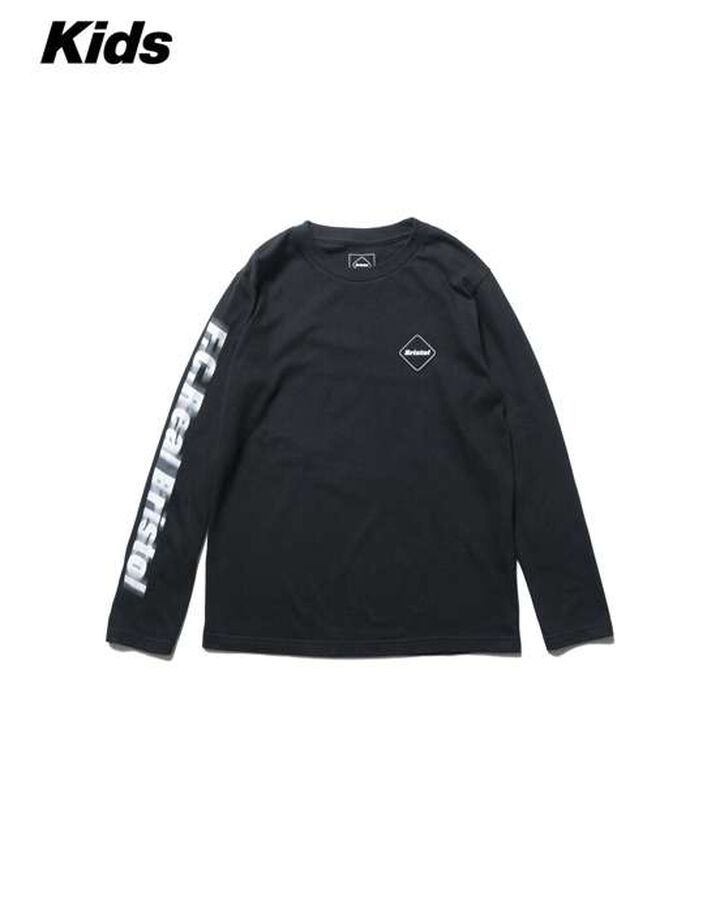 BLURRED LOGO L/S TEE,BLACK, medium image number 0