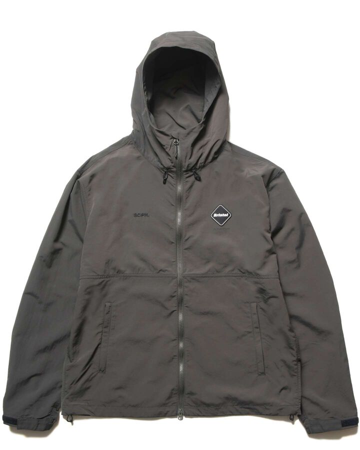 NYLON HOODED BLOUSON,CHARCOAL GRAY, medium