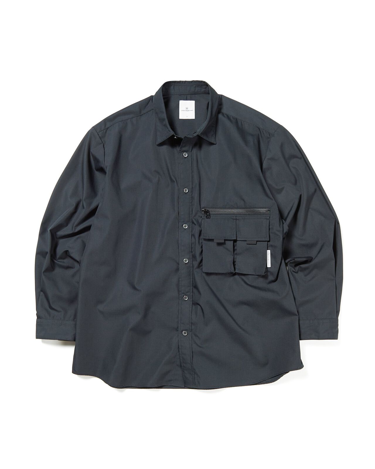 COTTON WEATHER FIELD BAGGY SHIRT,BLACK, large image number 0