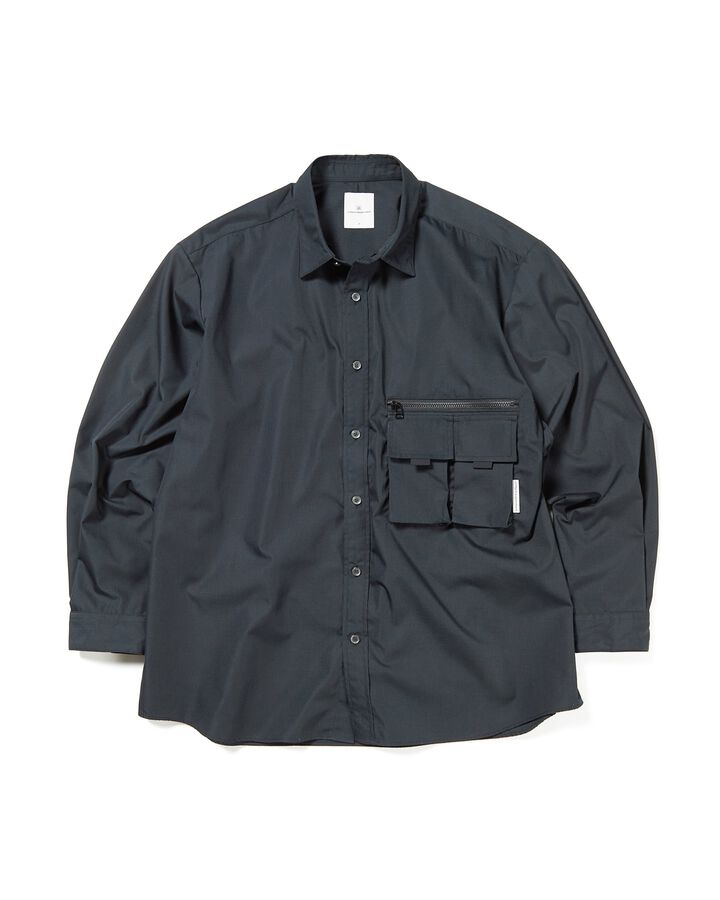 COTTON WEATHER FIELD BAGGY SHIRT,BLACK, medium