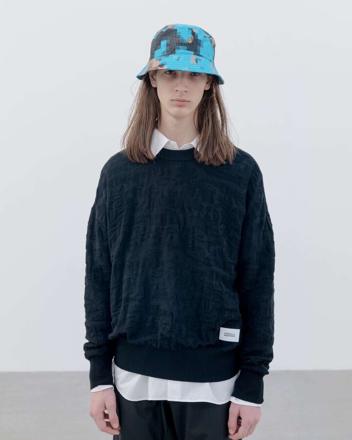 JACQUARD KNIT,BLACK, medium image number 4