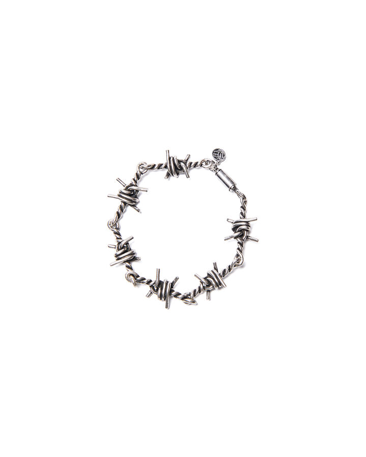 BARBED WIRE BRACELET,SILVER, medium