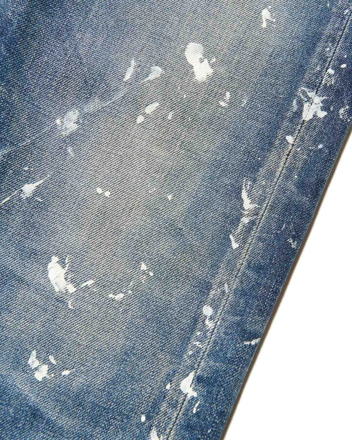 DAMAGED TAPERED-FIT JEANS,INDIGO, medium image number 3